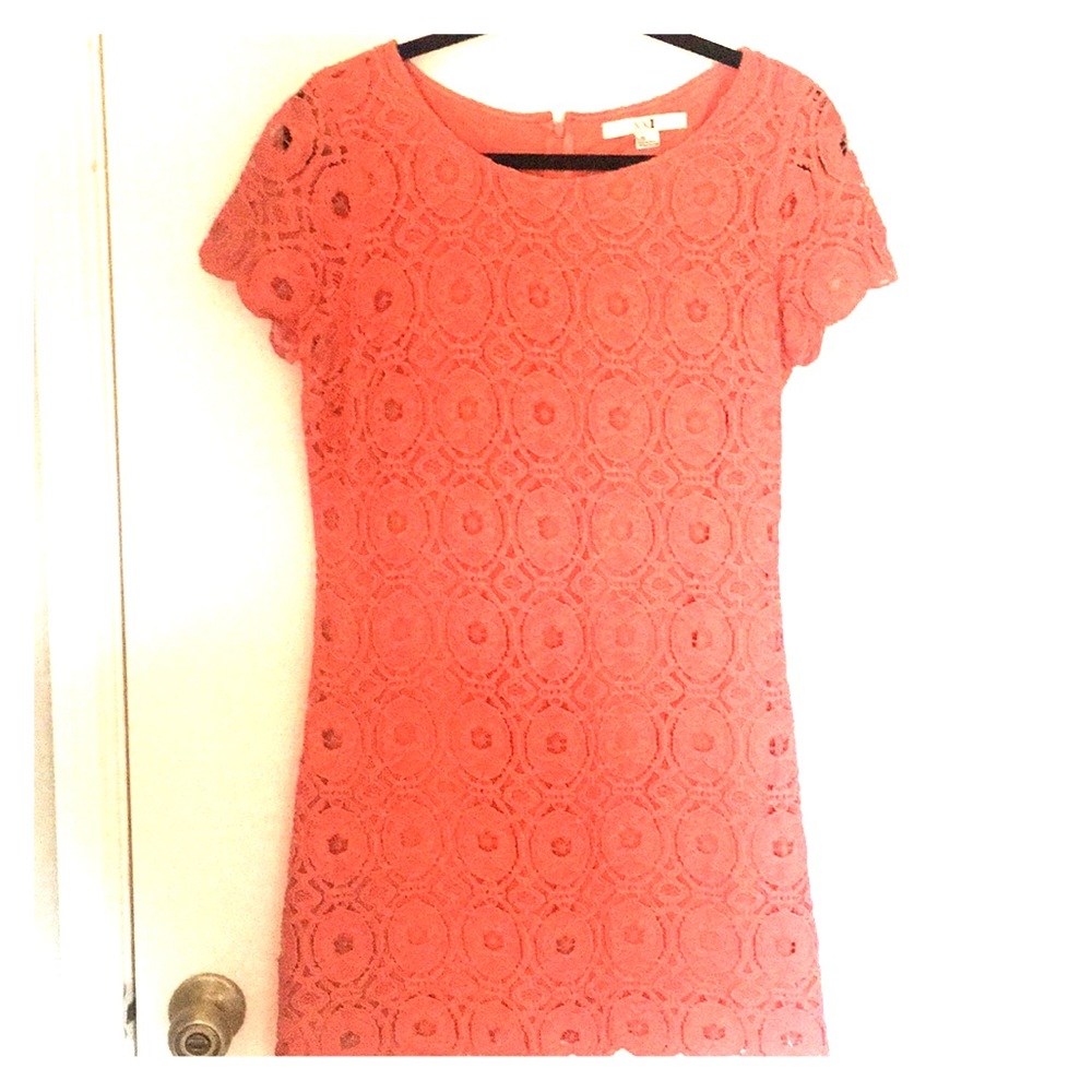 Coral Lace Summer Dress